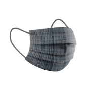 Plaid Navy Adult 3-ply Surgical Mask 2.0 (Pouch of 10)