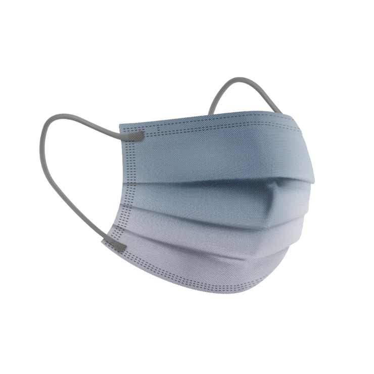 Blueberry Cotton Ombre Adult 3-ply Surgical Mask 2.0 (Pouch of 10)