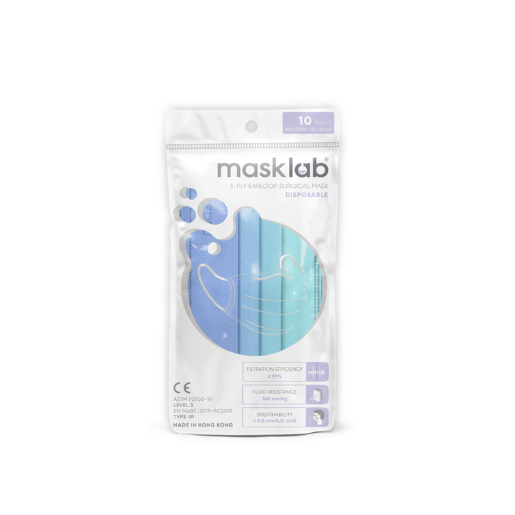 Saltwater Adult 3-ply Surgical Mask 2.0 (Pouch of 10)