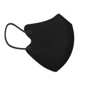 黑色三層2D纖面型口罩 - 大碼 (袋裝5個)
