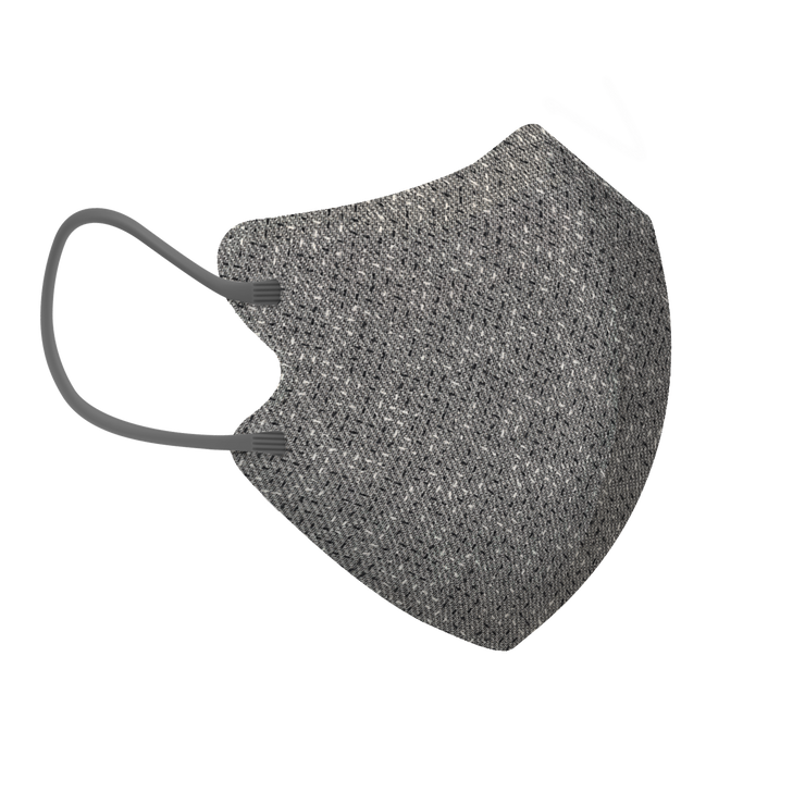 Pebble Grey 3-ply 2D Slim Fit Mask - L Size (Pouch of 5)